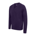 Violett - Lifestyle - Henbury - Sweatshirt V-Ausschnitt für Herren