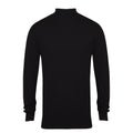 Schwarz - Front - Henbury - Sweatshirt Rollkragen für Herren