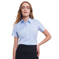 Hellblau - Side - Russell Collection - Formelles Hemd für Damen