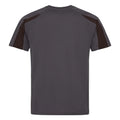 Holzkohle-Pechschwarz - Back - AWDis Cool - T-Shirt Feuchtigkeitsabweisend für Herren
