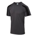 Holzkohle-Pechschwarz - Side - AWDis Cool - T-Shirt Feuchtigkeitsabweisend für Herren