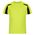 Leuchtend Gelb-Pechschwarz - Front - AWDis Cool - T-Shirt Feuchtigkeitsabweisend für Herren