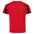 Feuerrot-Pechschwarz - Back - AWDis Cool - T-Shirt Feuchtigkeitsabweisend für Herren