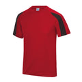 Feuerrot-Pechschwarz - Side - AWDis Cool - T-Shirt Feuchtigkeitsabweisend für Herren