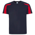 Dunkelblau-Feuerrot - Front - AWDis Cool - T-Shirt Feuchtigkeitsabweisend für Herren
