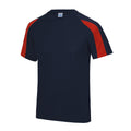 Dunkelblau-Feuerrot - Side - AWDis Cool - T-Shirt Feuchtigkeitsabweisend für Herren