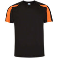 Pechschwarz-Orange - Front - AWDis Cool - T-Shirt Feuchtigkeitsabweisend für Herren