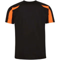 Pechschwarz-Orange - Back - AWDis Cool - T-Shirt Feuchtigkeitsabweisend für Herren