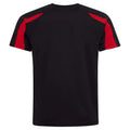 Pechschwarz-Feuerrot - Back - AWDis Cool - T-Shirt Feuchtigkeitsabweisend für Herren