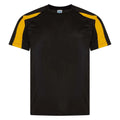 Pechschwarz-Gold - Front - AWDis Cool - T-Shirt Feuchtigkeitsabweisend für Herren