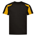 Pechschwarz-Gold - Back - AWDis Cool - T-Shirt Feuchtigkeitsabweisend für Herren