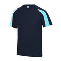 Marineblau-Himmelblau - Side - AWDis Cool - T-Shirt Feuchtigkeitsabweisend für Herren