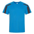 Saphir-Blau-Holzkohle - Front - AWDis Cool - T-Shirt Feuchtigkeitsabweisend für Herren