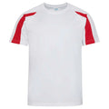 Arktisch Weiß-Feuerrot - Front - AWDis Cool - T-Shirt Feuchtigkeitsabweisend für Herren