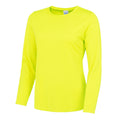 Leuchtend Gelb - Front - AWDis Cool - T-Shirt für Damen  Langärmlig