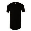 Schwarz - Front - Canvas - "Urban" T-Shirt Lang für Herren