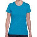 Saphir-Blau meliert - Front - Gildan - T-Shirt Schwere Qualität für Damen