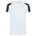 Arktisch Weiß-Pechschwarz - Front - AWDis Cool - T-Shirt Feuchtigkeitsabweisend für Kinder