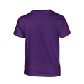 Violett - Back - Gildan - T-Shirt Schwere Qualität für Kinder