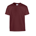Weinrot - Front - Gildan - T-Shirt Schwere Qualität für Kinder