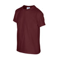 Weinrot - Side - Gildan - T-Shirt Schwere Qualität für Kinder