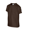Dunkle Schokolade - Side - Gildan - T-Shirt Schwere Qualität für Kinder