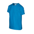 Saphir-Blau - Side - Gildan - T-Shirt Schwere Qualität für Kinder