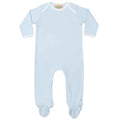 Blassblau-Weiß - Front - Larkwood - Schlafanzug für Baby