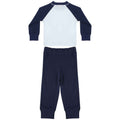 Marineblau-Weiß - Back - Larkwood - Schlafanzug mit langer Hose für Kinder