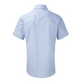 Hellblau - Back - Russell Collection - Formelles Hemd Pflegeleicht für Herren  kurzärmlig