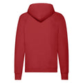 Rot - Back - Fruit of the Loom - Sweatshirt mit Kapuze für Herren-Damen Unisex