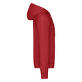 Rot - Side - Fruit of the Loom - Sweatshirt mit Kapuze für Herren-Damen Unisex