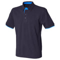 Marineblau-Meeresblau - Front - Front Row - Poloshirt für Herren