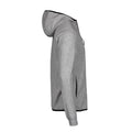 Grau meliert - Side - Tee Jays - Kapuzenpullover Durchgehender Reißverschluss für Herren - Athletisch