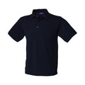Marineblau - Front - Henbury - Poloshirt Schwere Qualität für Herren