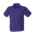 Violett - Front - Henbury - Poloshirt Schwere Qualität für Herren