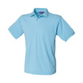 Himmelblau - Front - Henbury - Poloshirt Schwere Qualität für Herren