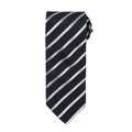 Schwarz-Silber - Front - Premier - Krawatte für Herren