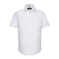 Weiß - Front - Russell Collection - Hemd für Herren  kurzärmlig