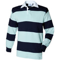Entenei Farbe-Marineblau - Front - Front Row - Poloshirt Genäht für Herren - Rugby