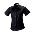Schwarz - Front - Russell Collection - "Ultimate" Hemd für Damen  kurzärmlig