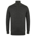 Grau meliert - Front - Henbury - Sweatshirt Reißverschluss für Herren