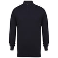 Marineblau - Front - Henbury - Sweatshirt Reißverschluss für Herren