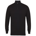 Schwarz - Front - Henbury - Sweatshirt Reißverschluss für Herren
