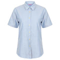 Blau - Front - Henbury - Formelles Hemd für Damen  kurzärmlig