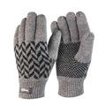 Grau-Schwarz - Front - Result Winter Essentials - Herren-Damen Unisex Gemustert - Handschuhe, Thinsulate