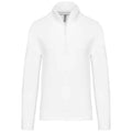Weiß - Front - Kariban - Sweatshirt Reißverschluss für Herren