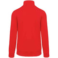 Rot - Back - Kariban - Sweatshirt Reißverschluss für Herren