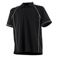 Schwarz-Weiß - Front - Finden & Hales - Poloshirt für Herren