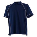 Marineblau-Weiß - Front - Finden & Hales - Poloshirt für Herren